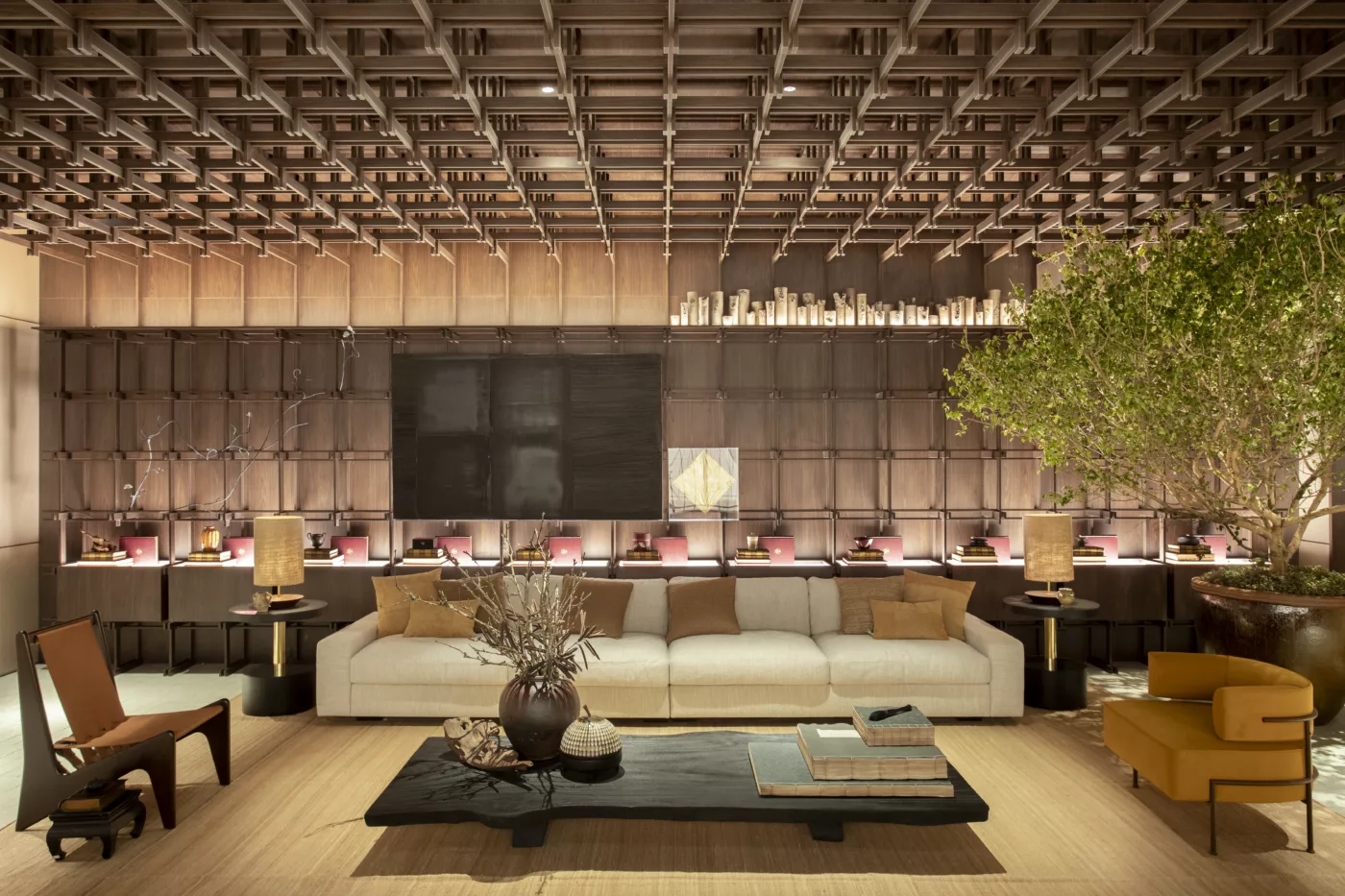 Casa Toushi by Duratex de Bruno Carvalho propõe um refúgio oriental em uma arquitetura silenciosa e contemplativa na CASACOR São Paulo