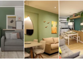Decoração de sala verde