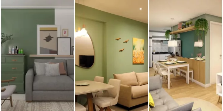 Decoração de sala verde