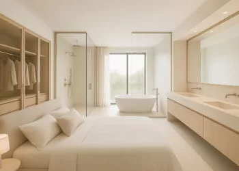 Quarto com closet e banheiro