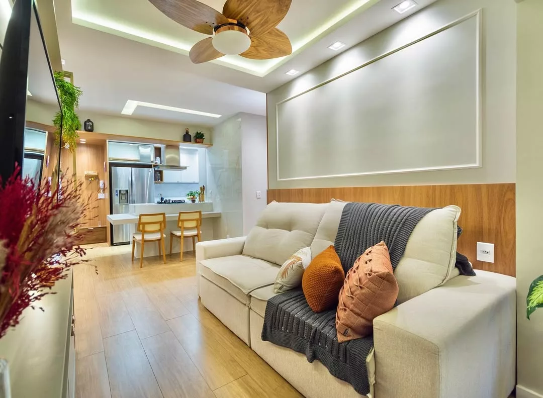 Cores que marcam uma sala de apartamento