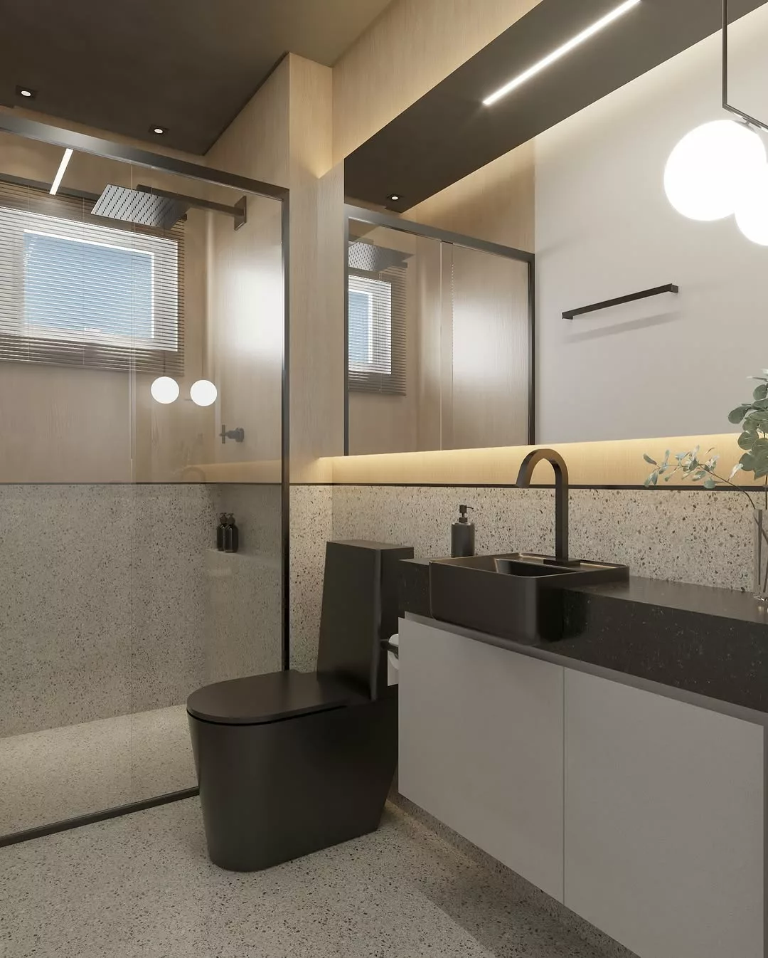 Banheiro minimalista: menos detalhes, mais impacto visual e conforto