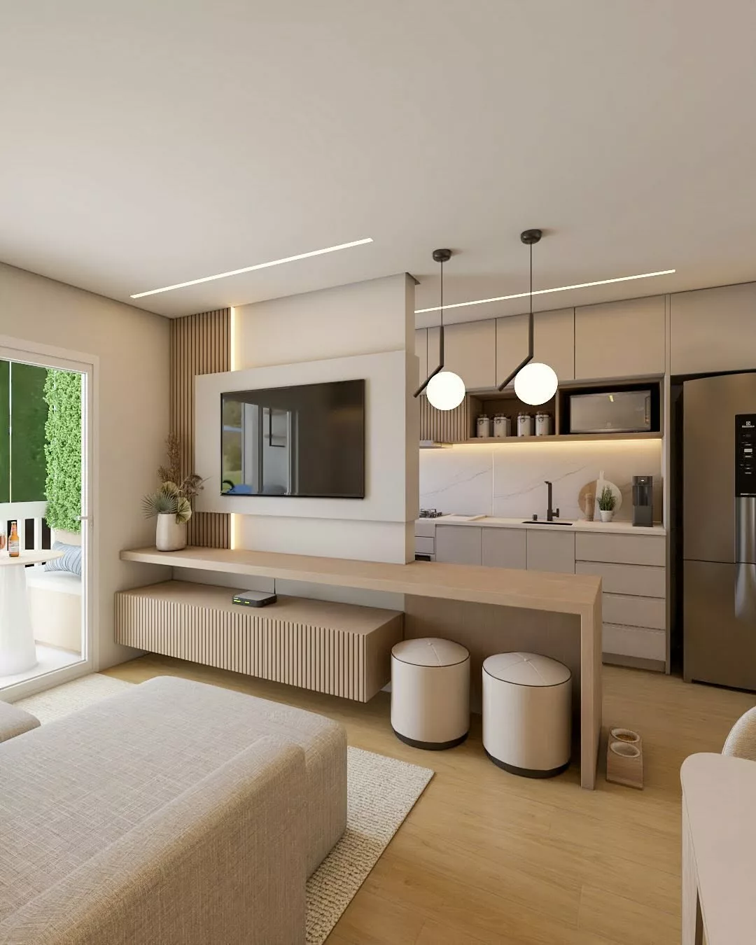 Cores que aumentam a sensação de amplitude em apartamentos pequenos