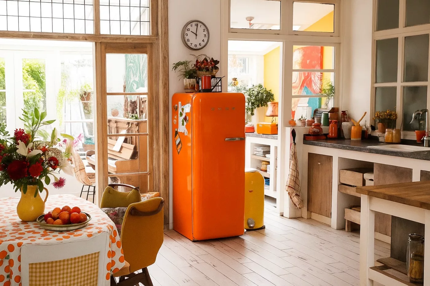 Como montar uma cozinha com estilo retrô gastando pouco