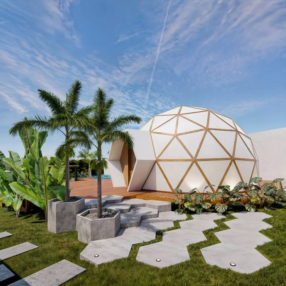 Domo geodésico no jardim é nova tendência para relaxar e se reconectar com o essencial