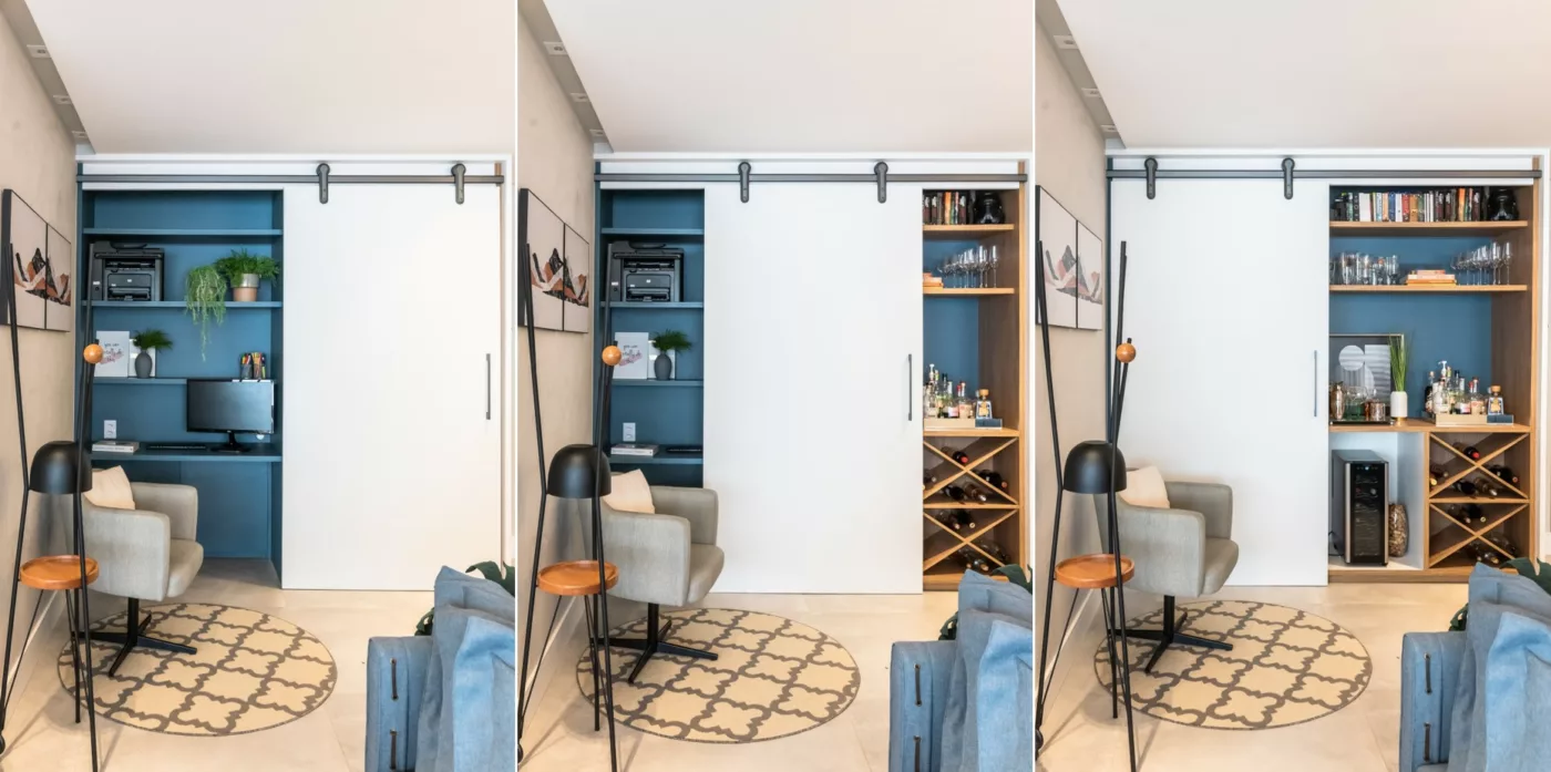 Home office na sala de estar: 4 boas ideias que combinam praticidade e estilo para o trabalho remoto
