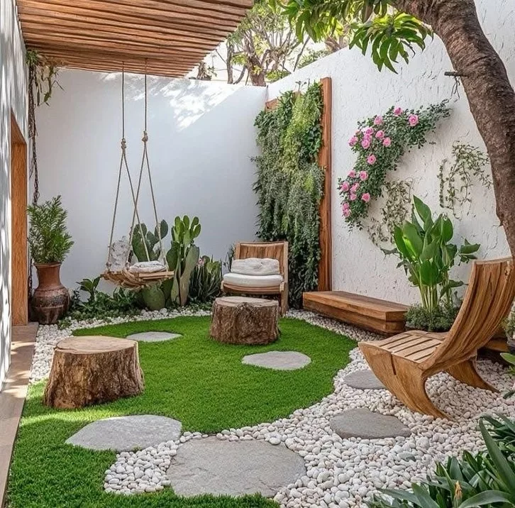 Como criar um jardim com pergolado que parece ter saído de uma revista