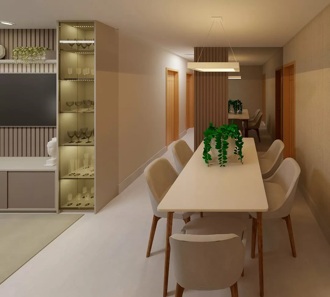 Painel ripado na sala de jantar: como usar para ampliar o espaço e valorizar a iluminação