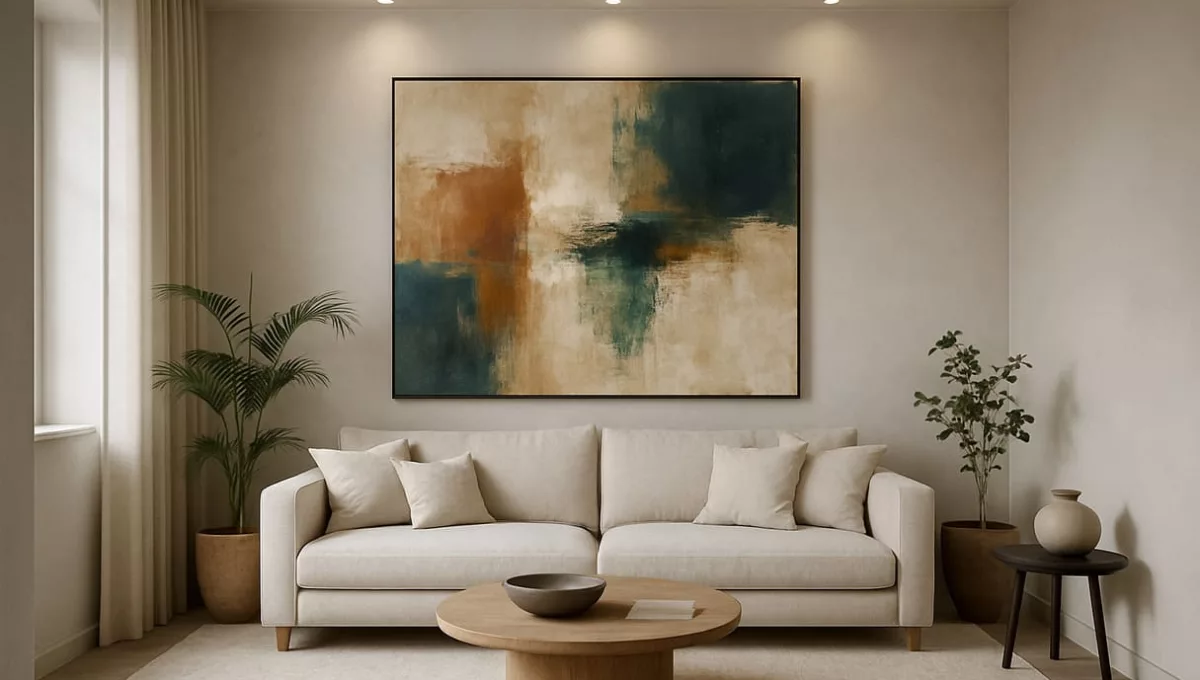 sala com quadro grande