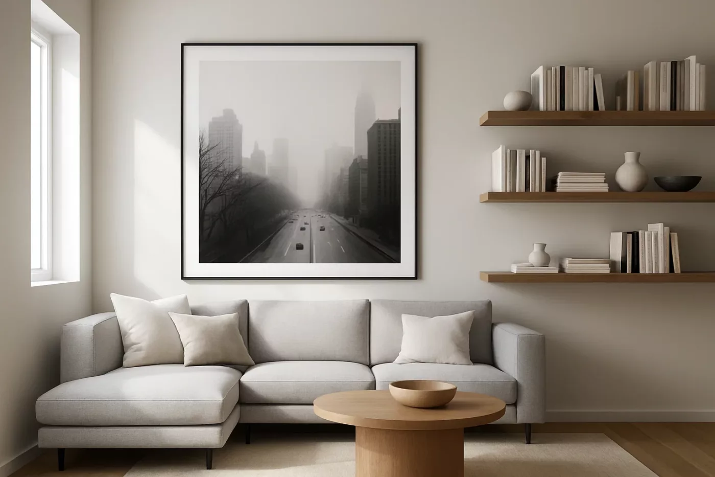 O poder do quadro grande na sala: arte que amplia, decora e encanta