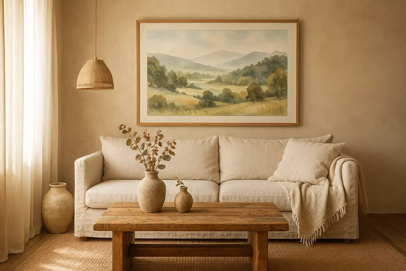 O poder do quadro grande na sala: arte que amplia, decora e encanta