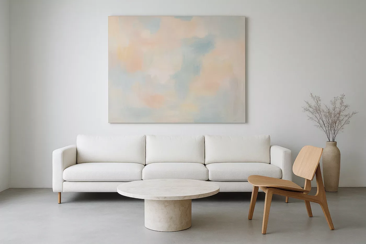 O poder do quadro grande na sala: arte que amplia, decora e encanta