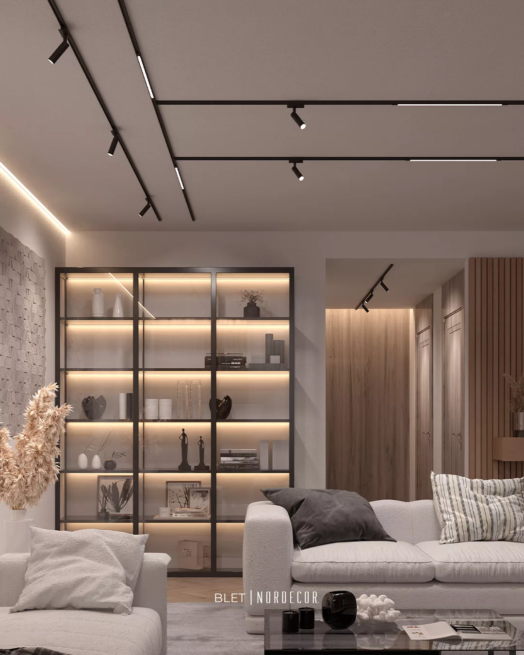 Como usar spots de trilho para destacar áreas específicas da sua casa