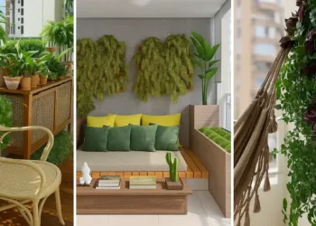 Varanda com cara de jardim: o segredo está nos vasos grandes e no paisagismo inteligente