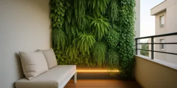 varanda com jardim vertical