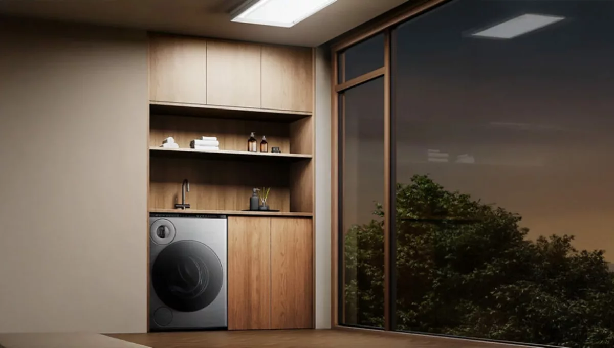Varal inteligente da Xiaomi impressiona ao parecer uma luminária de teto