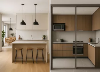 Cozinha aberta x Cozinha fechada