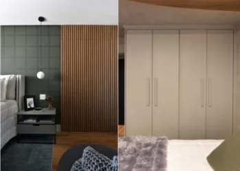 Segundo a arquiteta Rosangela Pena, o envelopamento pode ser executado com diversos materiais, promovendo a repaginação de espaços, móveis e até portas | Projetos: Rosangela Pena Arquitetura | FOTOS: Sidney Doll