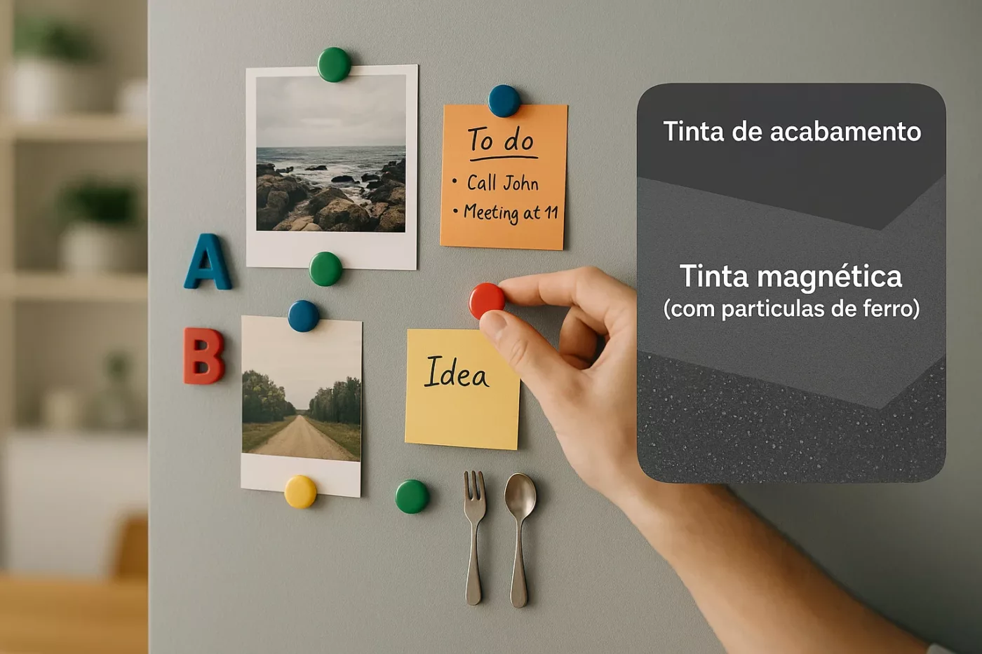Parede interativa com tinta magnética: descubra como usar e onde aplicar