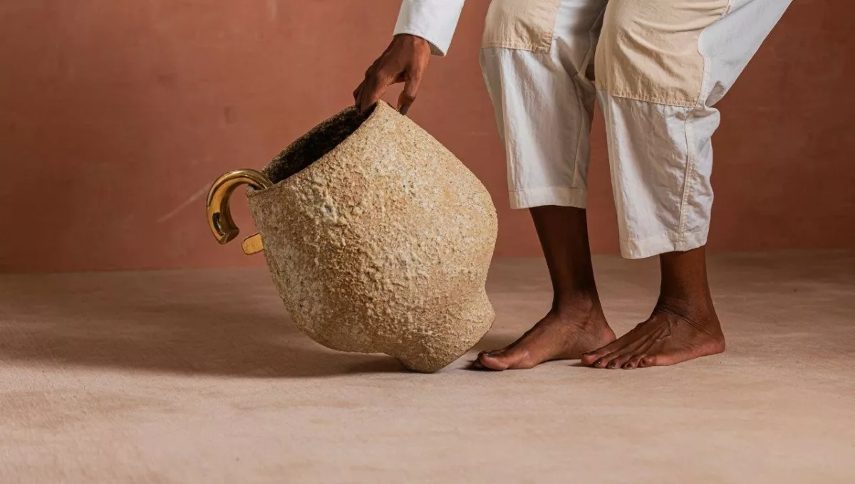 Na imagem, vaso da Coleção INTER(FERIR), fruto da colaboração criativa entre Una Ambientes e dua.dsg. Foto: Studio Tertúlia.