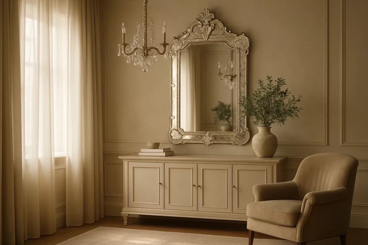 Espelho veneziano: como transformar a decoração da sala com elegância clássica