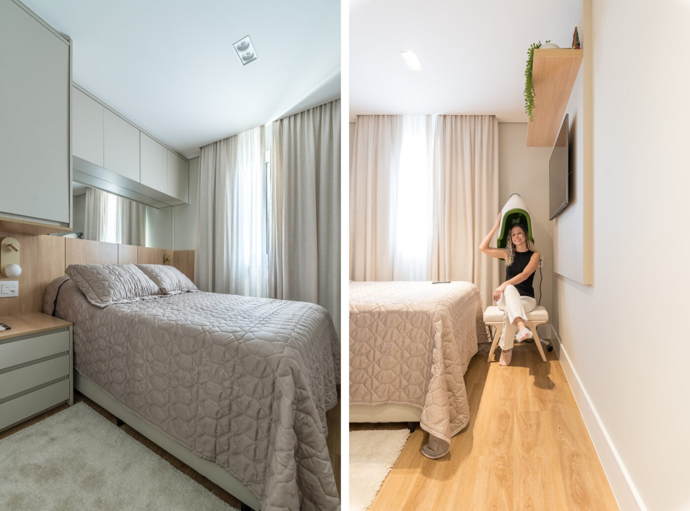 Reforma de apartamento traduz nova fase da moradora com soluções de conforto e elegância