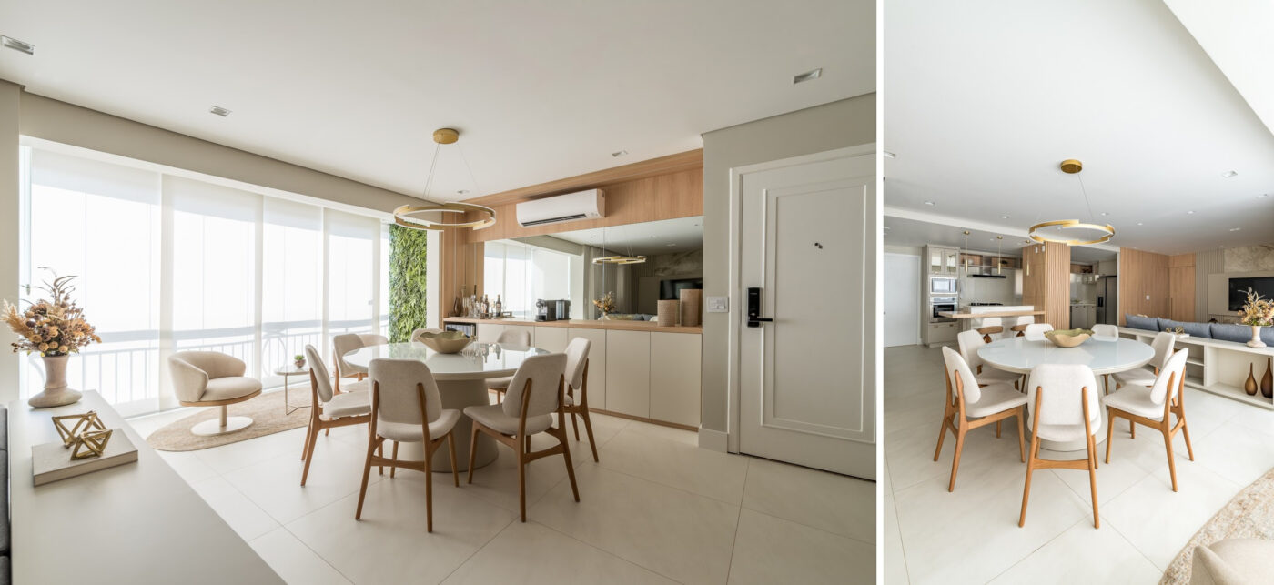 Reforma de apartamento traduz nova fase da moradora com soluções de conforto e elegância