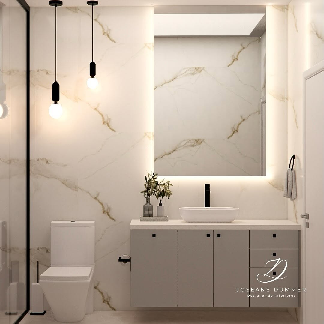 Banheiro cinza e branco: inspire-se com ideias modernas e versáteis para decorar