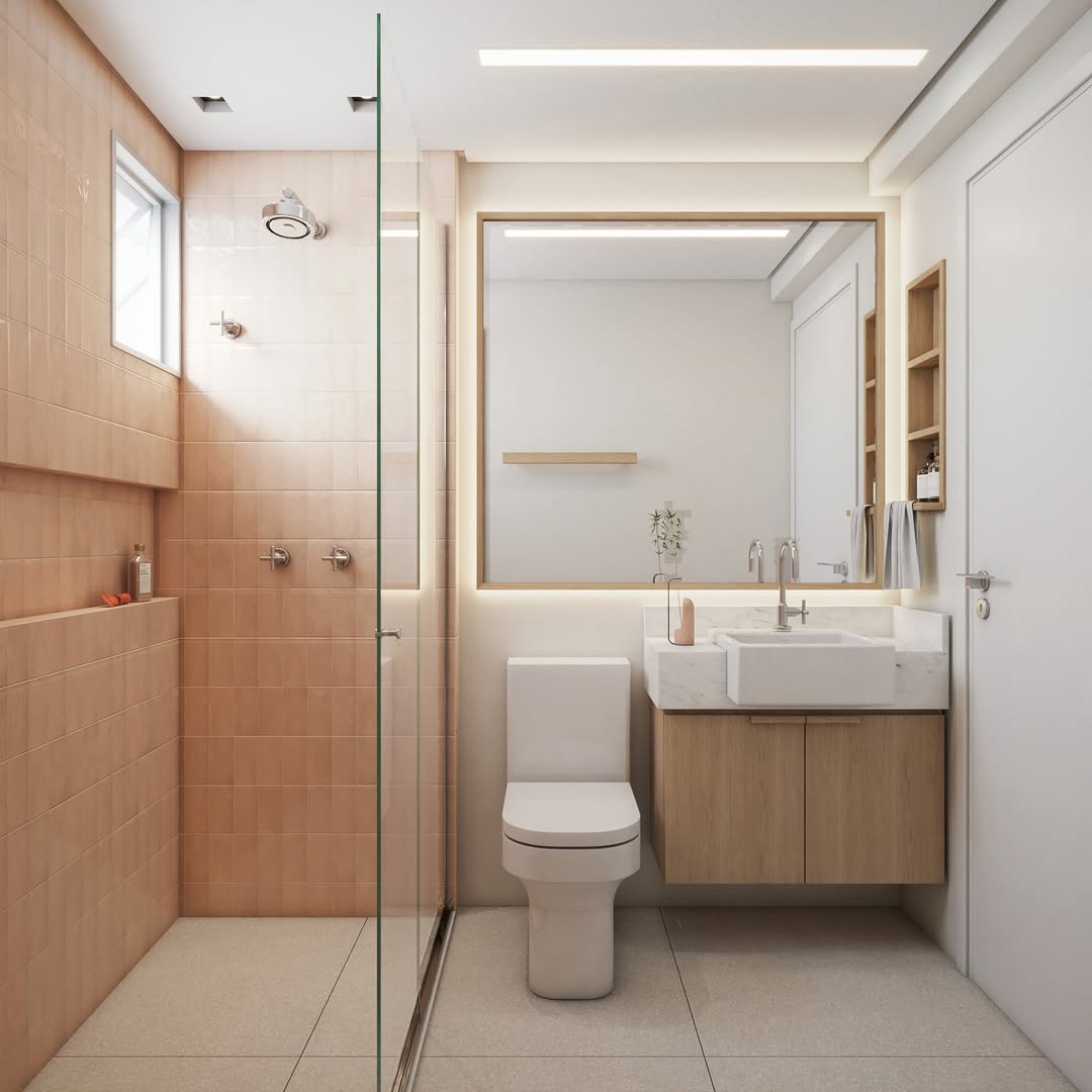 Banheiro Japandi: como criar um refúgio minimalista com iluminação, revestimentos e cores equilibradas