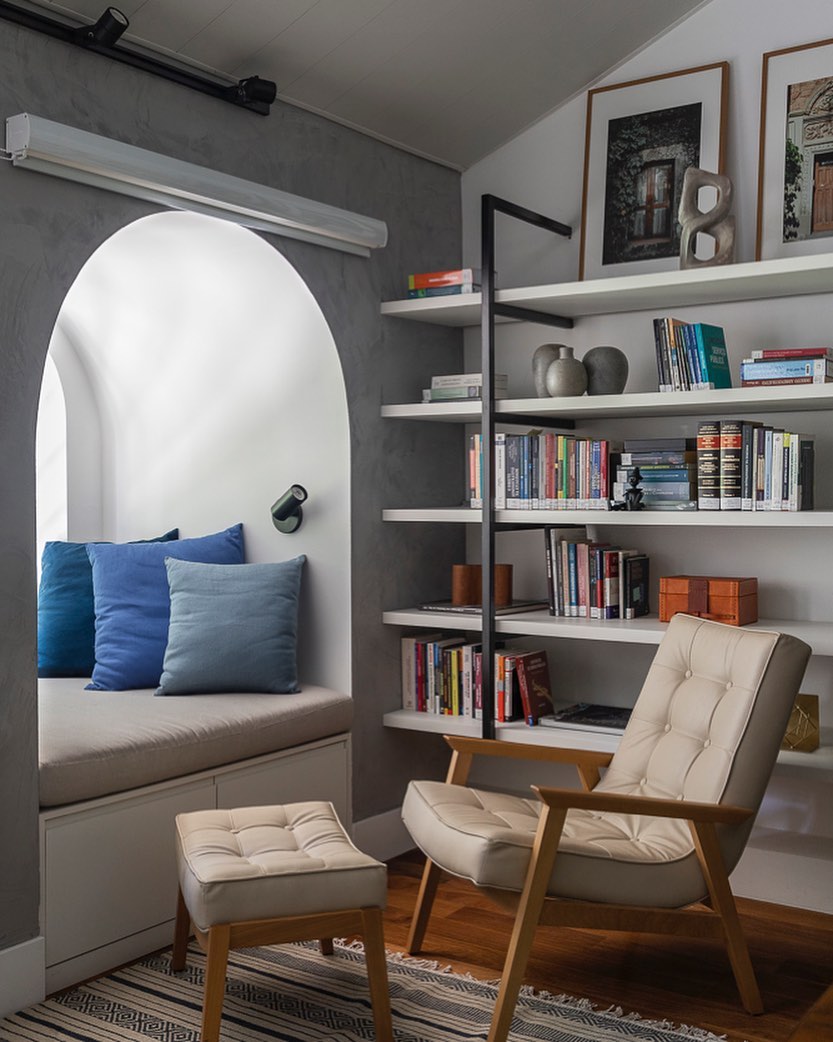 Biblioteca em casa: como criar um refúgio de leitura com estética e aconchego