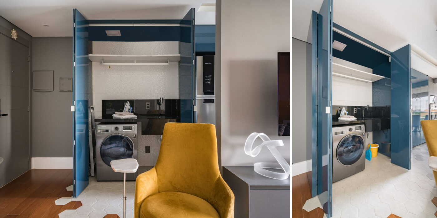 Lavanderias escondidas: soluções inteligentes para apartamentos compactos