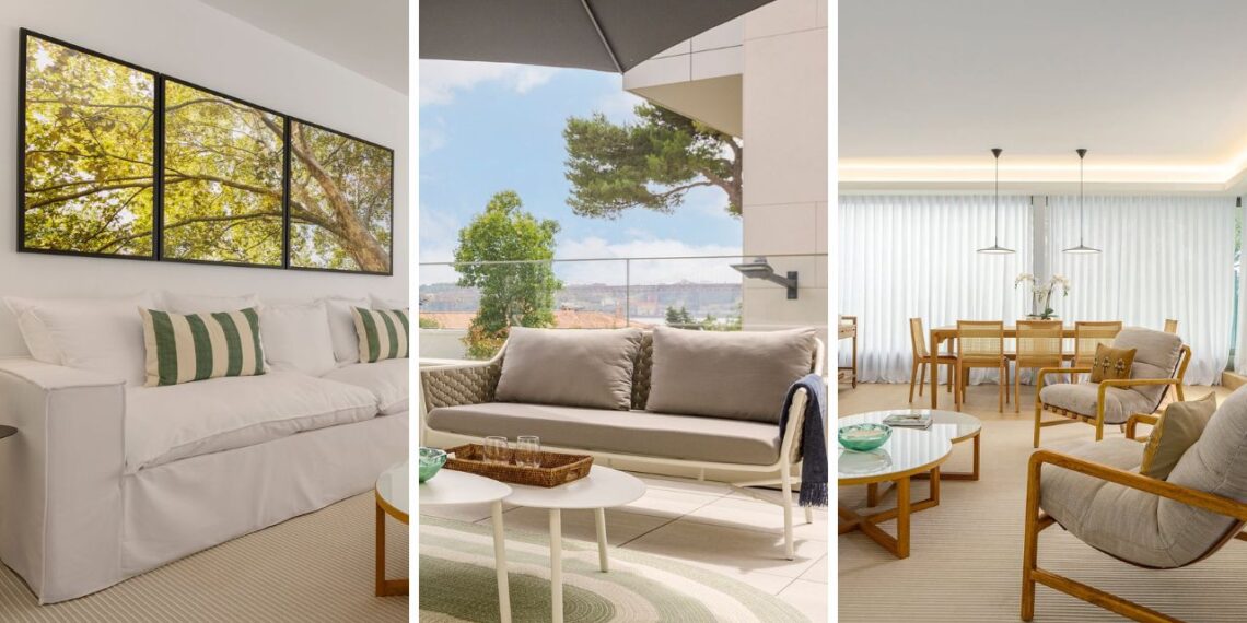 Apartamento em Lisboa exala leveza com décor clean e materiais naturais