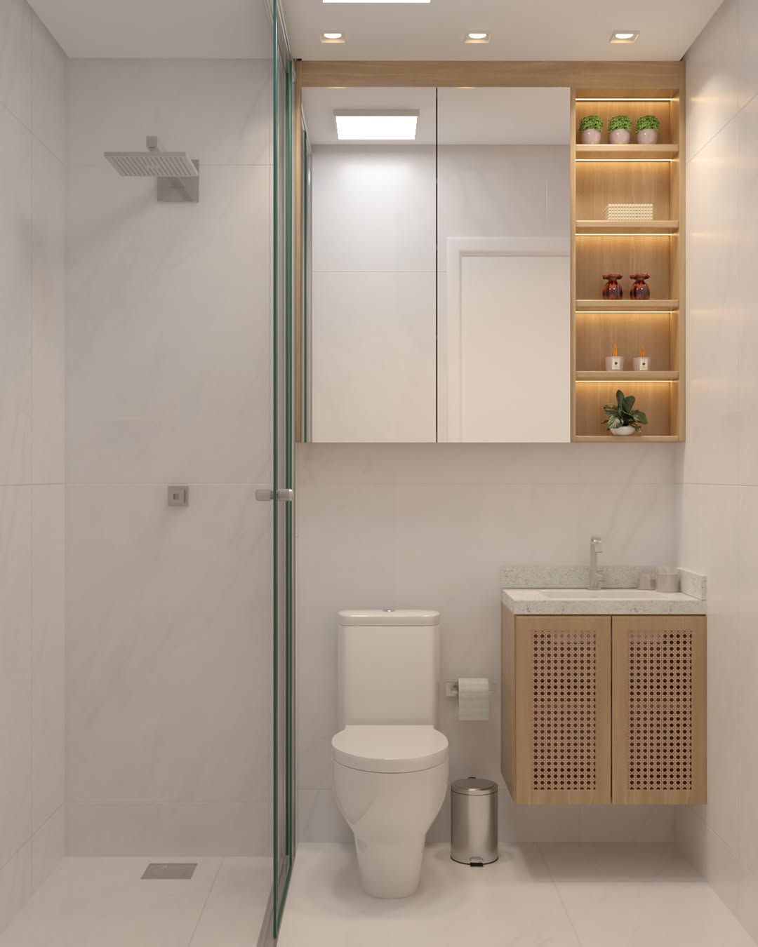 Banheiro pequeno decorado: soluções que transformam espaço em estilo