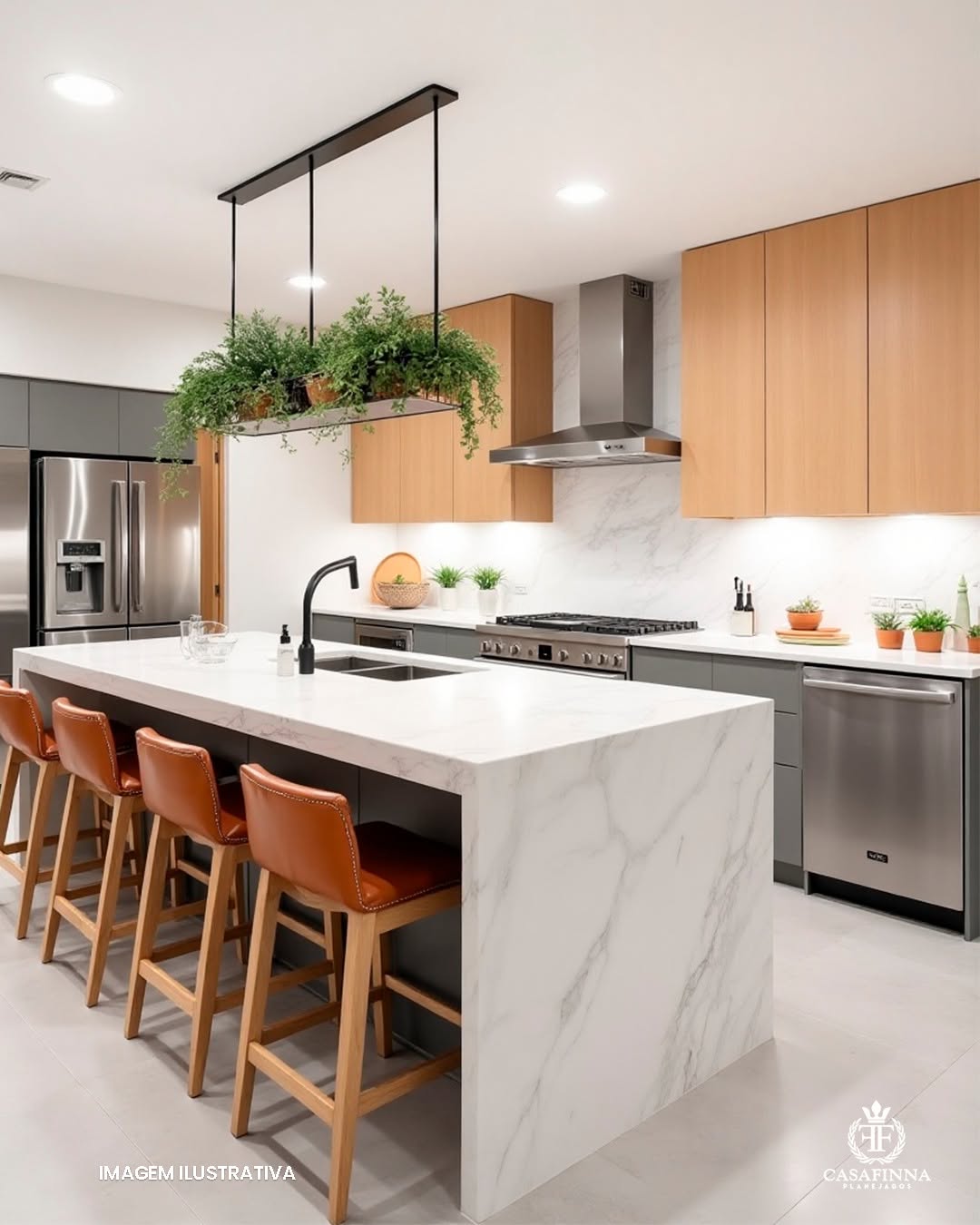 Banquetas na ilha da cozinha: dicas +5 ideias para escolher, decorar e valorizar o ambiente