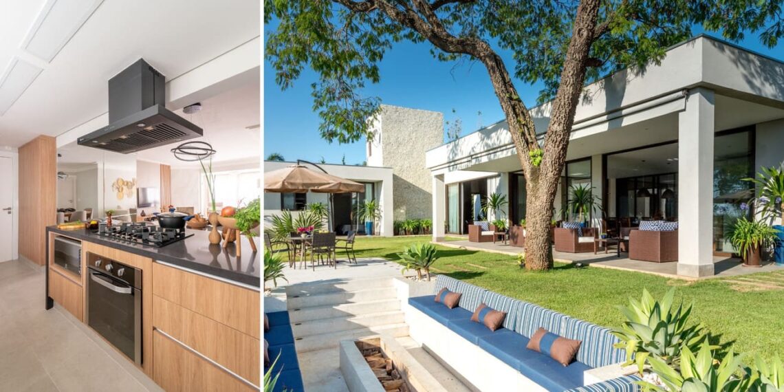 Elementos que têm como prioridade fortalecer a estrutura de casas e apartamentos se conectam com a arquitetura de interiores dos projetos | Projeto da Isabella Nalon | Foto: Julia Herman