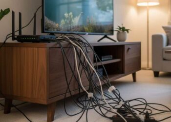 Cabos e fios à mostra? Veja como integrar a tecnologia à decoração com elegância