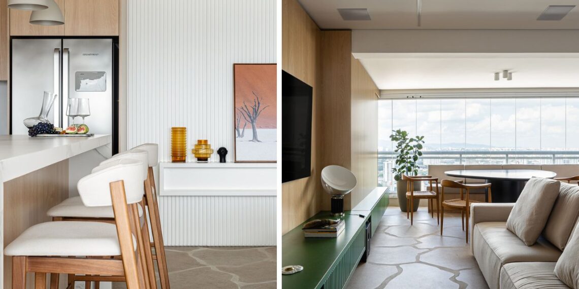 Um apartamento de 93 m² que virou refúgio contemporâneo inspirado pelo litoral