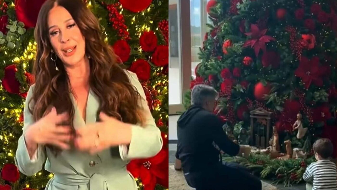 Claudia Raia exibe decoração de Natal e emoção do caçula