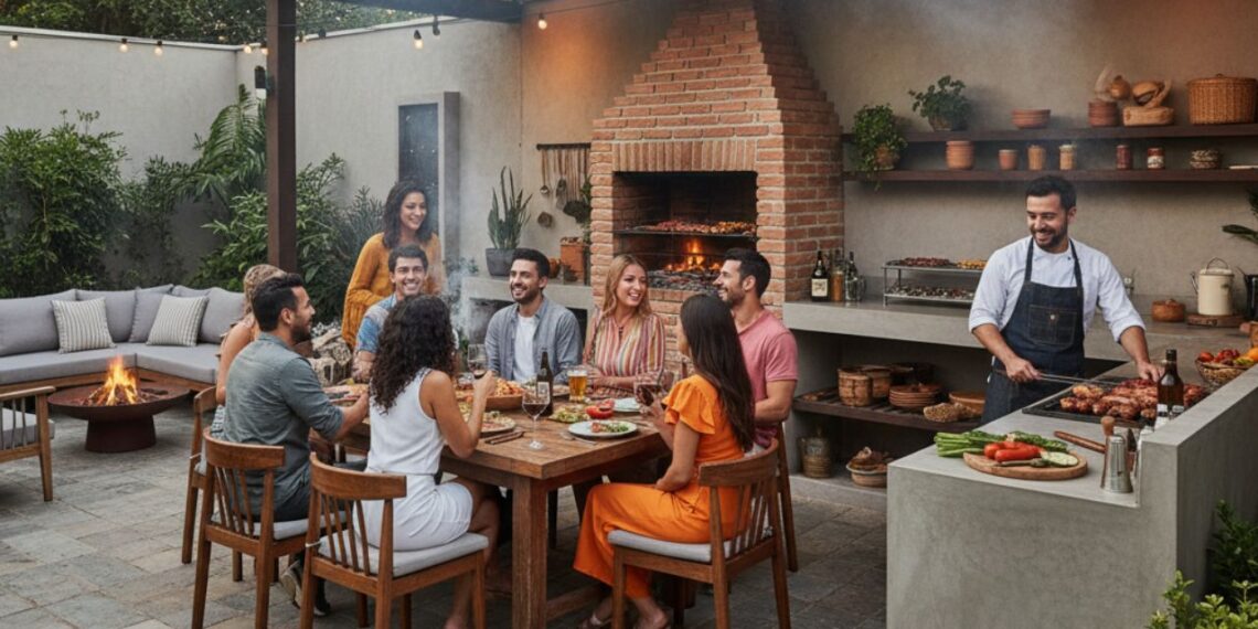 Área Gourmet no Quintal: Como Criar uma Edícula com Churrasqueira Perfeita
