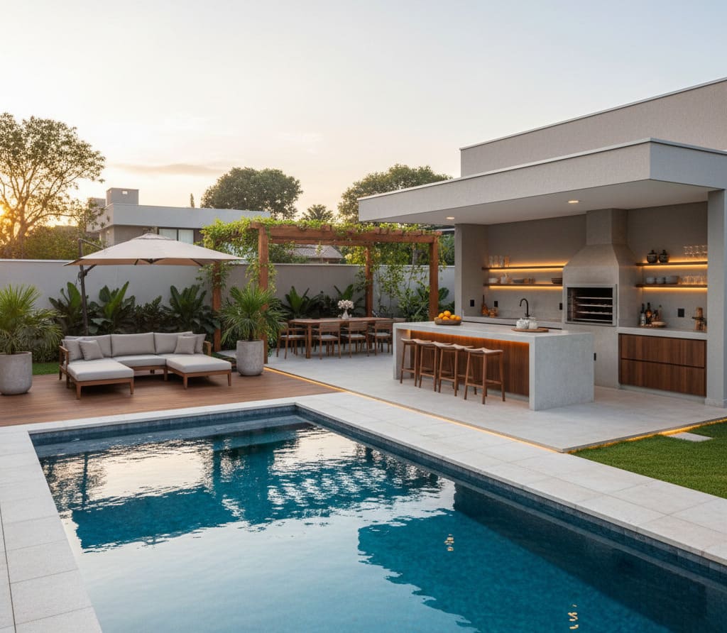 Área Gourmet no Quintal: Como Criar uma Edícula com Churrasqueira Perfeita