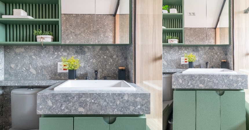 Beleza e muitas vantagens inspiram o uso do granilite nos banheiros