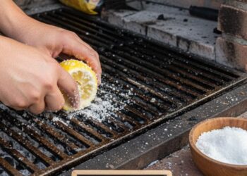 Não jogue fora o limão: Use o segredo do sal grosso para deixar sua churrasqueira como nova