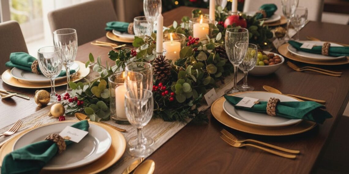 Mesa posta de Natal e Ano Novo: O guia para uma decoração elegante sem excessos.
