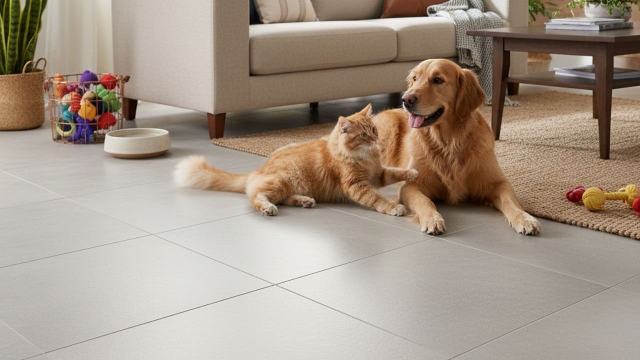 Pisos pet friendly: o que realmente funciona em casas com cães e gatos