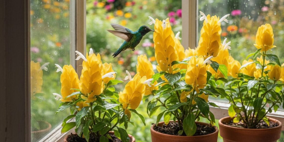 Cultive a planta camarao amarelo e atraia beija-flores