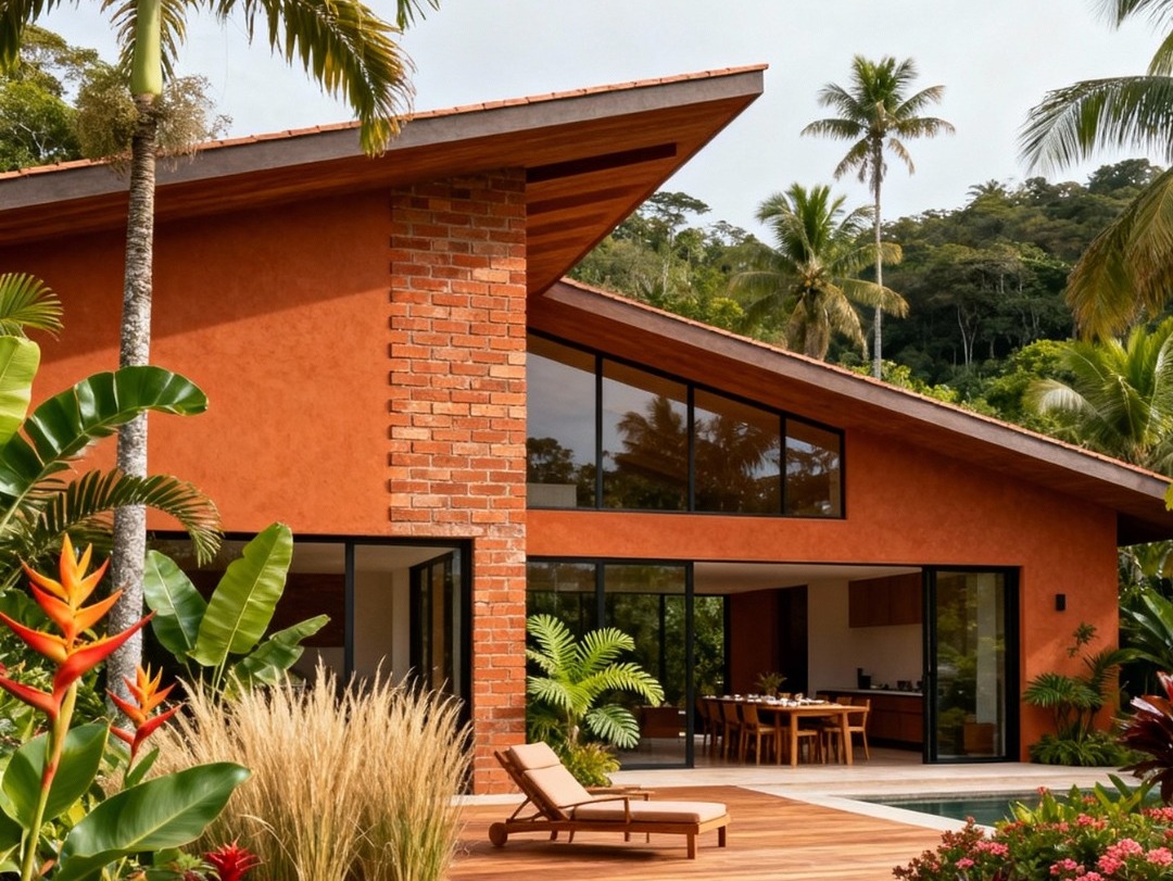 Tijolinho aparente na fachada transforma a casa com textura, memória e sofisticação discreta