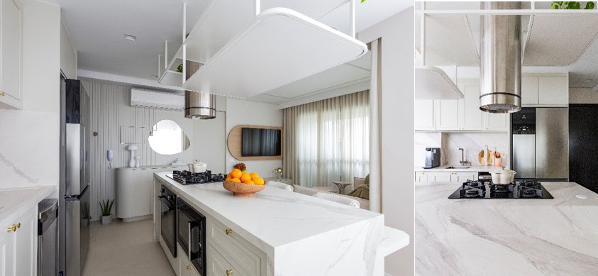 Apartamento de 60m² mostra como unir romantismo e funcionalidade em um único projeto