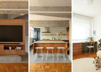 Apartamento reformado une integração total e cores que remetem ao mar em São Paulo