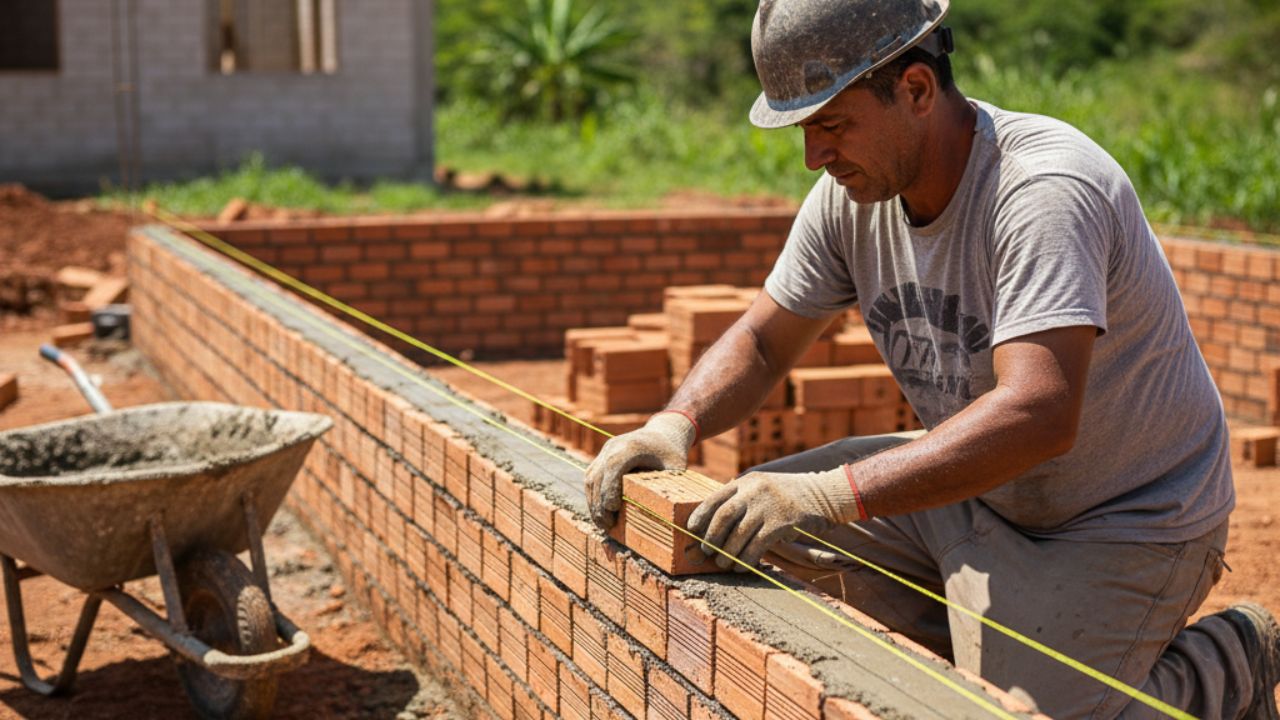 Segredos do Alinhamento: Construindo Paredes Perfeitas com Duas Linhas Guias