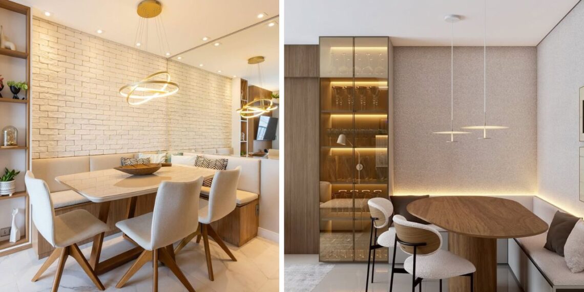 Canto alemão: o detalhe que otimiza o espaço e cria ambientes mais acolhedores